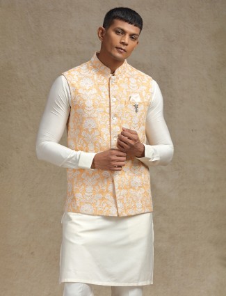 Cream waistcoat set for nuptials and celebratory events