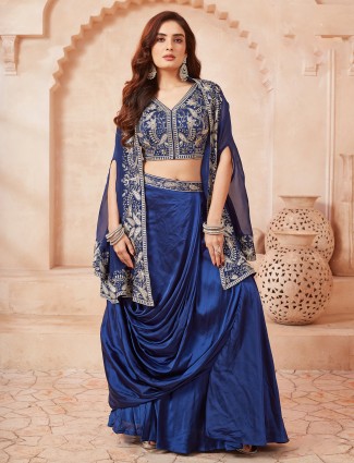 Stunning blue designer lehenga choli