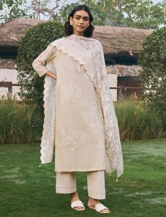 Khaki tissue silk saree for festive