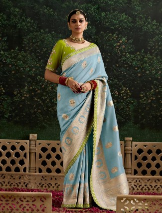 Grey silk party wear lehenga choli with designer appeal