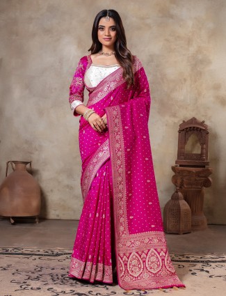 Olive silk saree for party wear