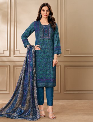 Pista green tissue silk palazzo kurti set with dupatta