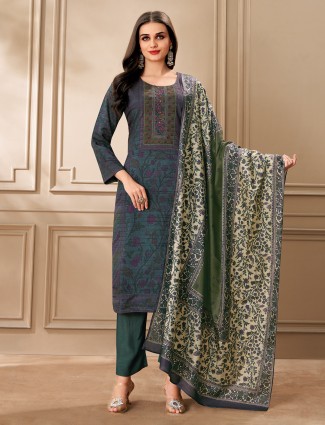 Rani pink silk festive salwar kameez