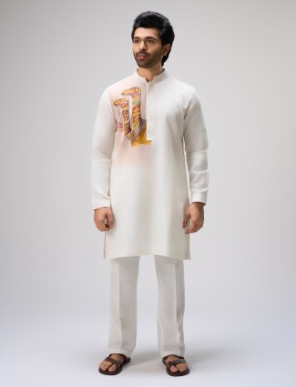 White kurta suit for men