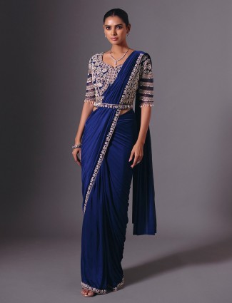 Blue gleam festive saree