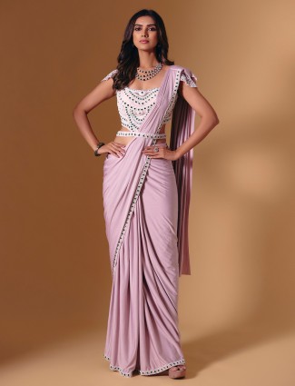 Lilac purple glam saree