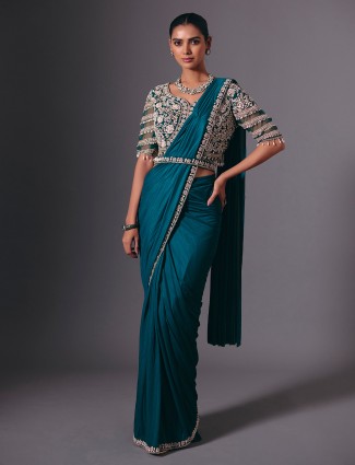 Rama green luxe saree