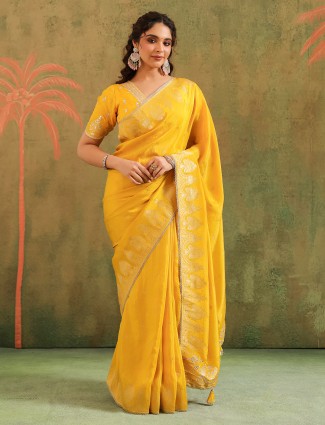 Pastel brown banarasi silk saree of vintage opulence