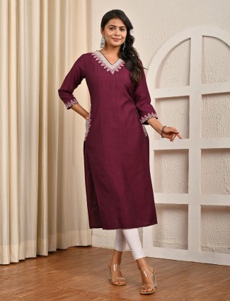 Mehendi olive silk kurti with sequins work