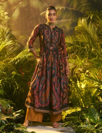 Multicolor printed festive salwar suit for women