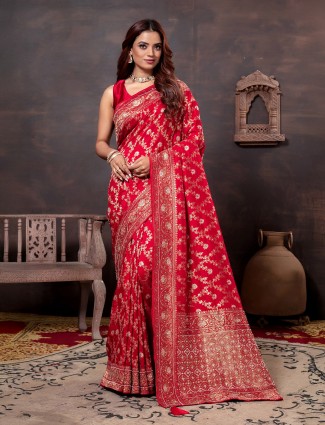 Mint blue organza tissue silk saree of ethereal beauty